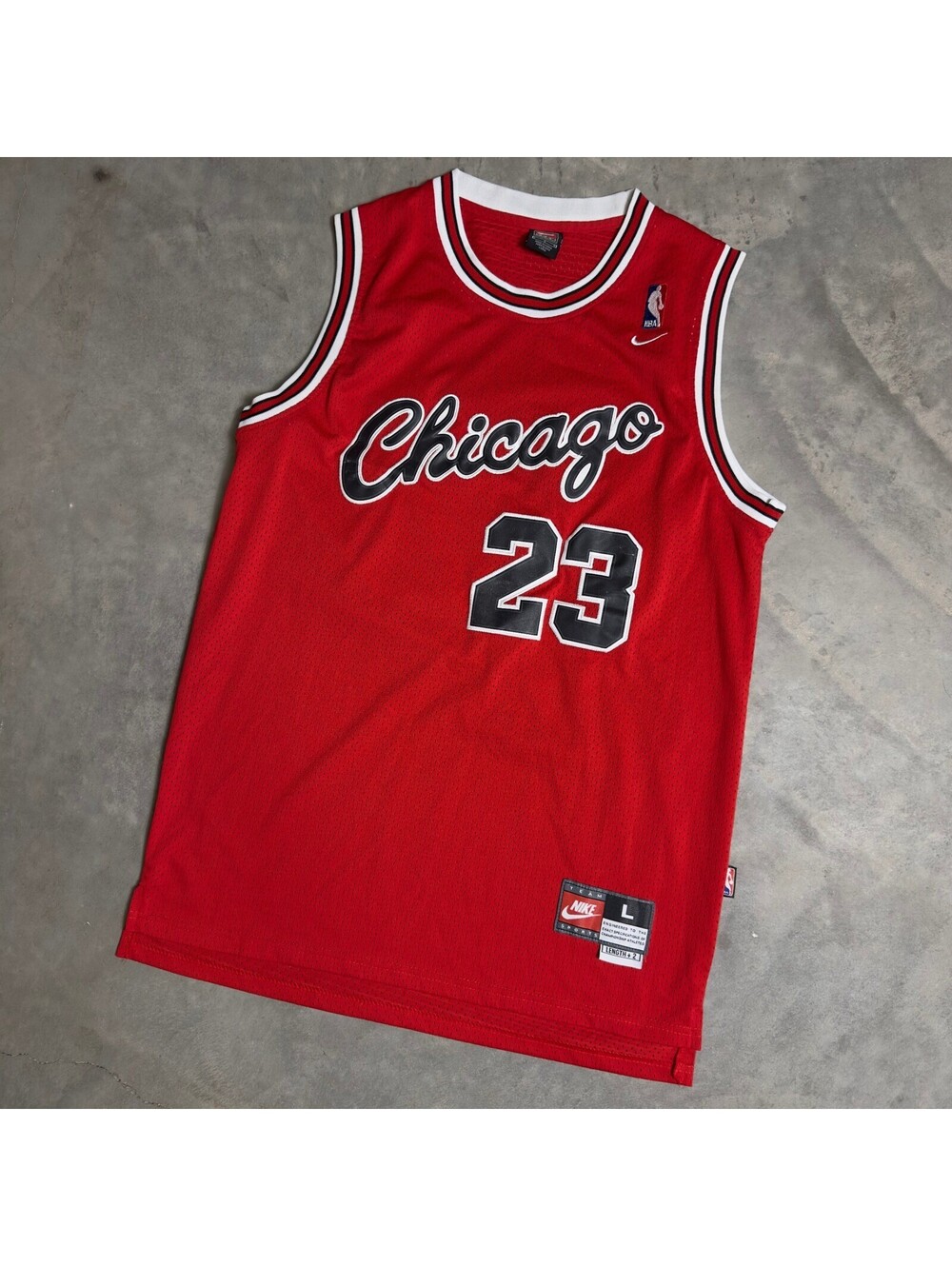 Vintage Nike Chicago Bulls Jordan Jersey Mens L Red 90s NBA